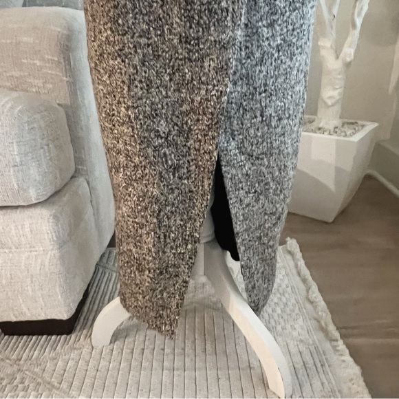 J LUX Label Gisele Gray Tweed Slit Women's Skirt - Picture 6 of 11